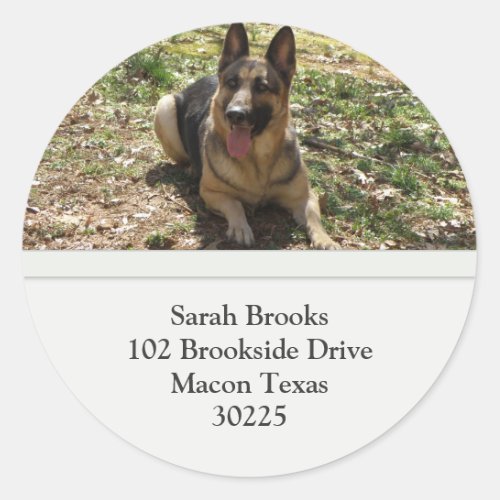 German Shepherd Address Labels