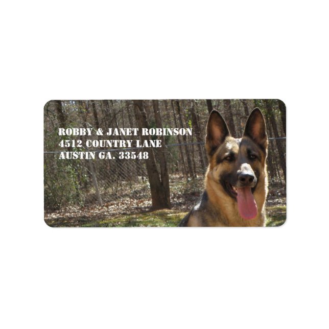 German Shepherd Address Stickers (Front)