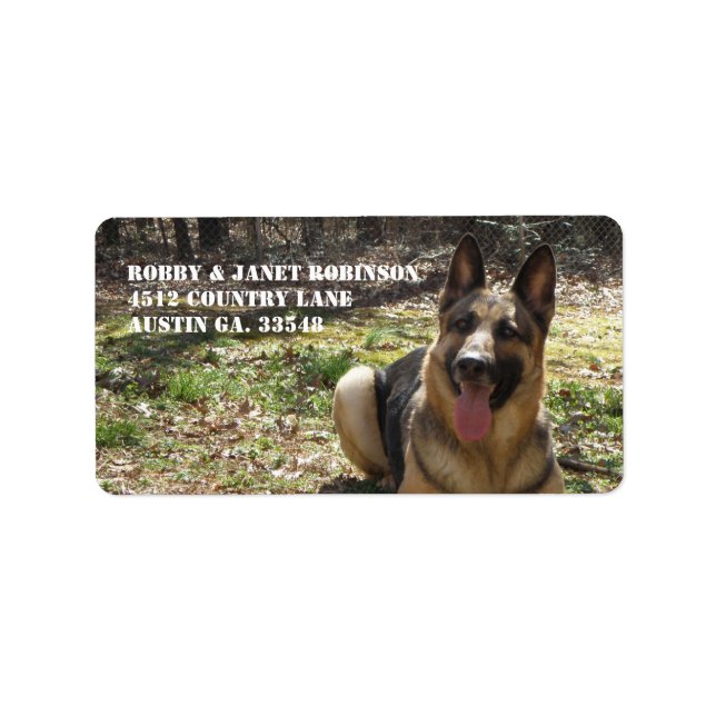 German Shepherd Address Stickers (Front)