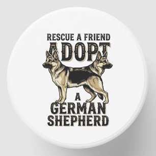 German Shepherd Adoption Vintage Rescue Dog Shirt Mini Candle Favors