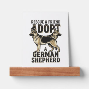 German Shepherd Adoption Vintage Rescue Dog Shirt Picture Ledge
