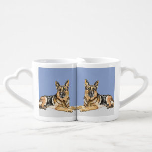 German Shepherd, Alsatian Coffee Mug Set