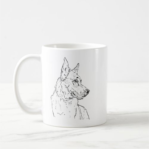 German Shepherd Alsatian Dog Art Coffee Mug