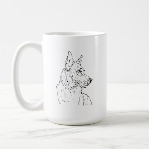 German Shepherd Alsatian Dog Art Coffee Mug