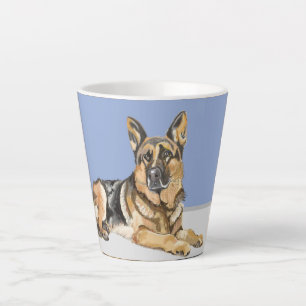 German Shepherd, Alsatian Latte Mug