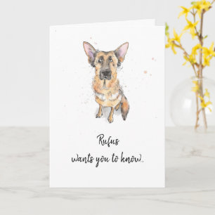 German Shepherd, Alsation customized Mother’s day Card