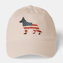 German Shepherd American Flag