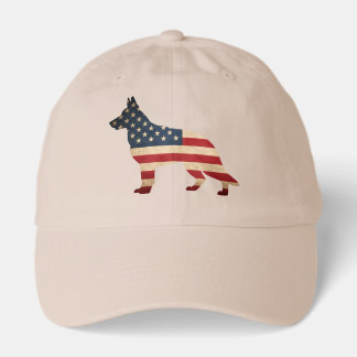 German Shepherd American Flag Hat