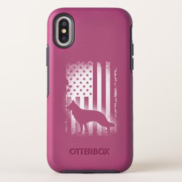 German Shepherd American Flag OtterBox Symmetry iPhone XS Case German Shepherd American Flag OtterBox Symmetry iPhone XS Case