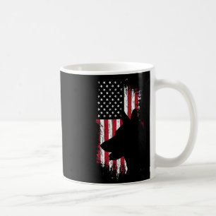 German Shepherd American Flag Shirt Usa Patriotic Coffee Mug