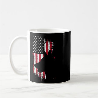 German Shepherd American Flag Sungles Patriotic Coffee Mug