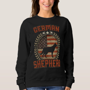 German Shepherd American Flag Usa Patriotic Dog 1 Sweatshirt