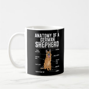 German Shepherd Anatomy Funny Dog Coffee Mug