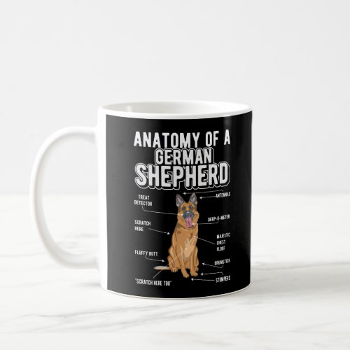 German Shepherd Anatomy Funny Dog Coffee Mug