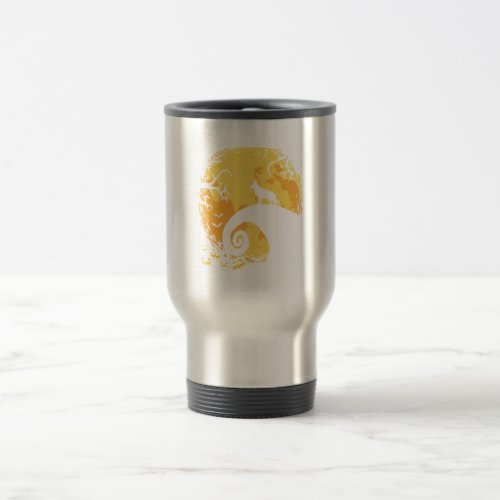 German Shepherd And Moon Gift Travel Mug