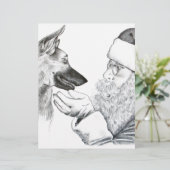 German Shepherd and Santa (Standing Front)