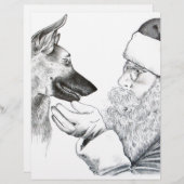 German Shepherd and Santa (Front/Back)