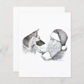 German Shepherd and Santa (Front/Back)