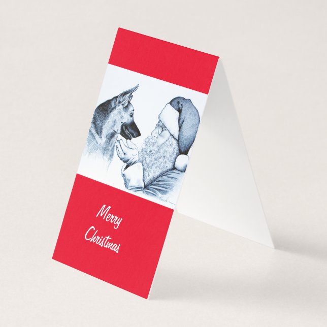 German Shepherd and Santa Claus (Back)