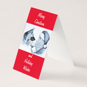 German Shepherd and Santa Claus