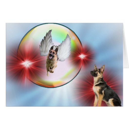 German Shepherd Angel Flying Cards (Front Horizontal)