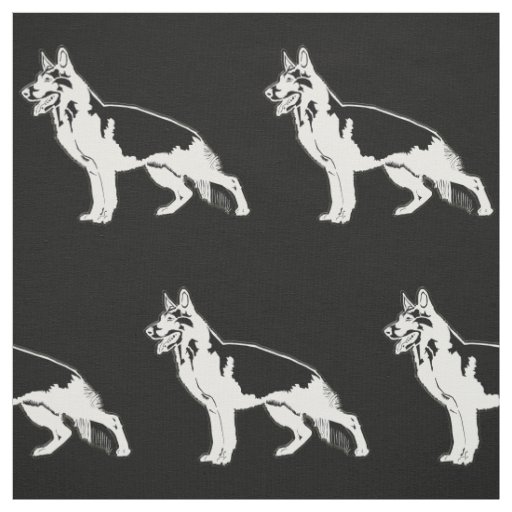 German Shepherd Art Fabric