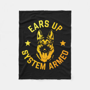 German Shepherd Art For Men Women German Shepherd Fleece Blanket