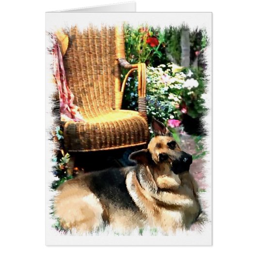 German Shepherd Art Gifts Cards (Front)