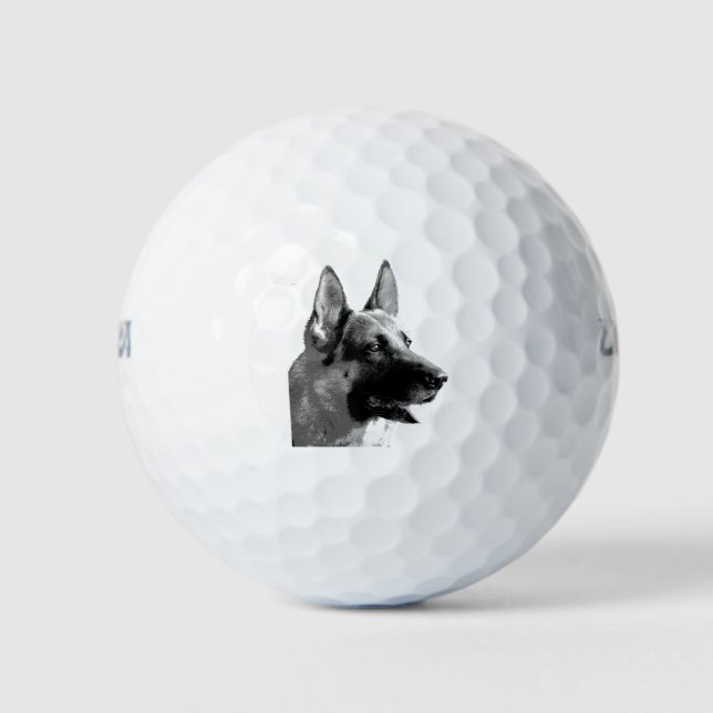 German Shepherd Art Golf Balls (Front)