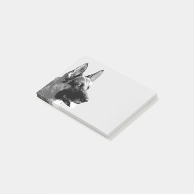German Shepherd Art Post-it Notes (Angled)