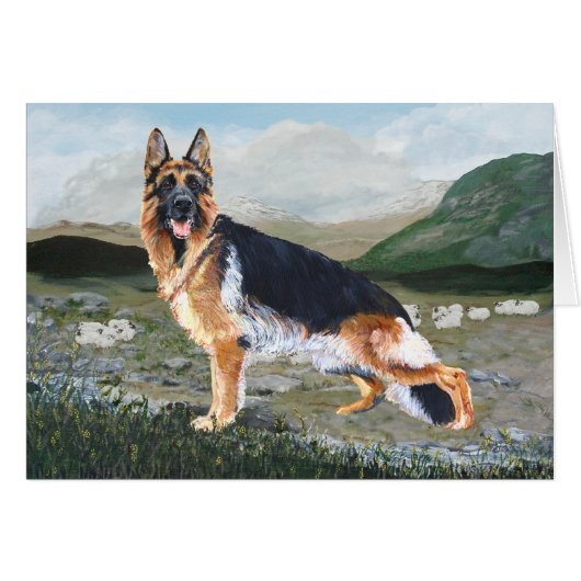 German Shepherd at Work Cards (Front Horizontal)