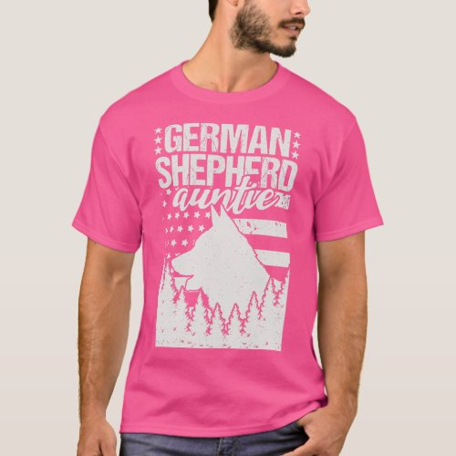 German Shepherd Auntie Birthday Gift T_Shirt