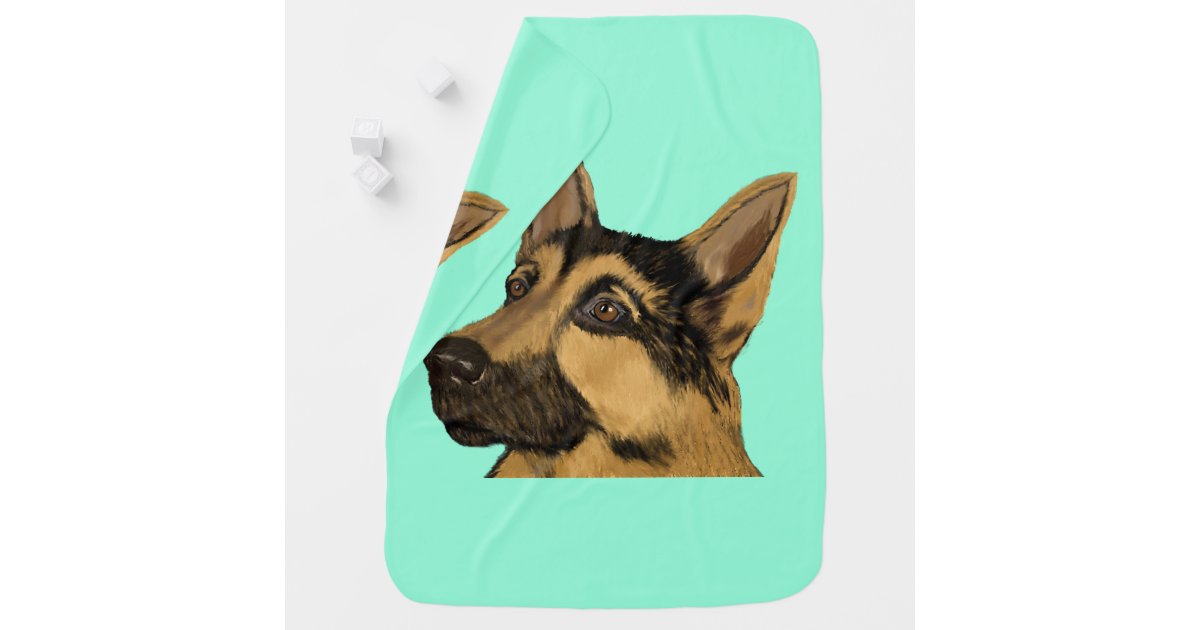 German Shepherd Baby Blanket
