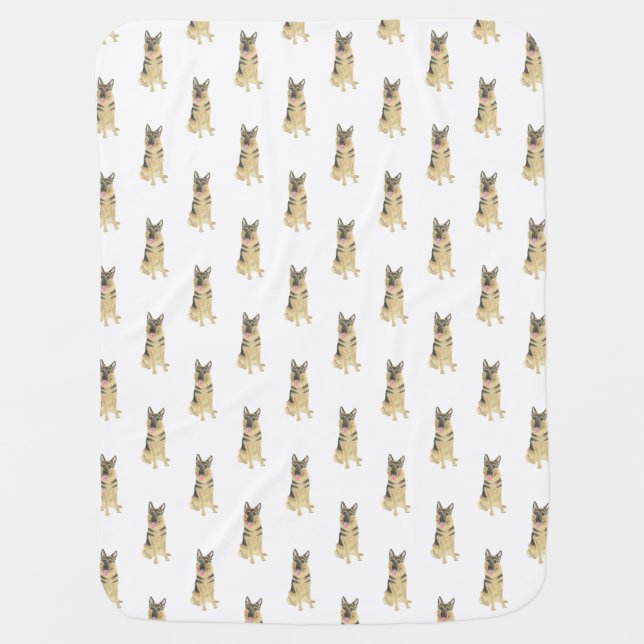 German Shepherd Baby Blanket (Front)