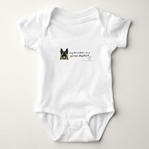 german shepherd baby bodysuit