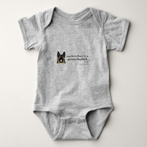 german shepherd baby bodysuit