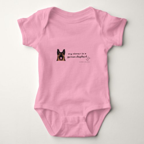 german shepherd baby bodysuit