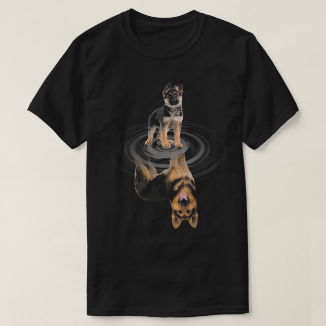 GERMAN SHEPHERD Baby Reflection Mirror GERMAN SHEP T-Shirt (Design Front)
