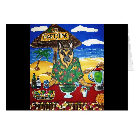 German Shepherd Bartender Cards (Front Horizontal)