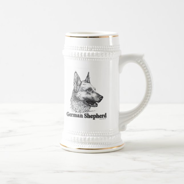 German Shepherd Beer Stein (Right)