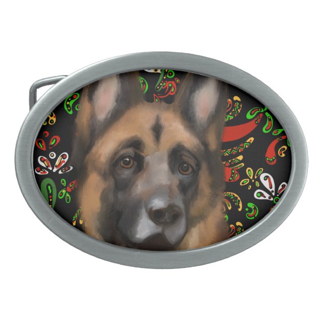 GERMAN SHEPHERD        BELT BUCKLE (Front)