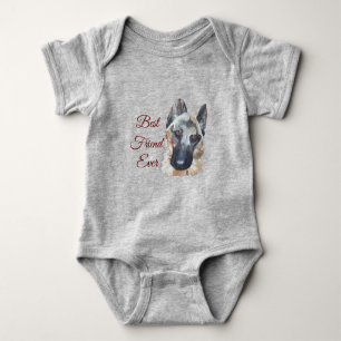 German Shepherd Best Friend Baby Bodysuit