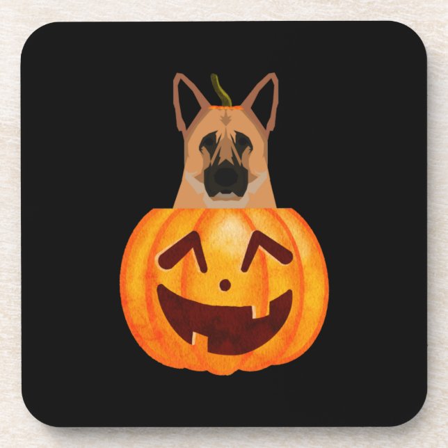 German Shepherd         Beverage Coaster (Front)
