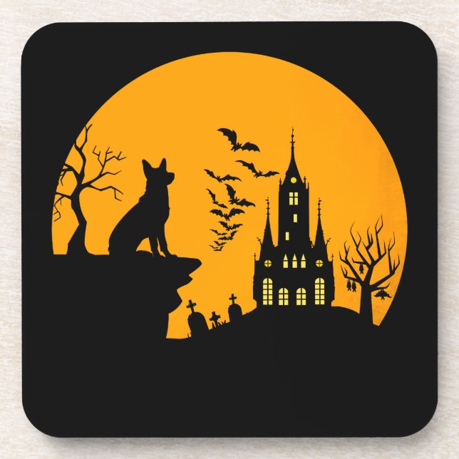 German Shepherd        Beverage Coaster (Front)