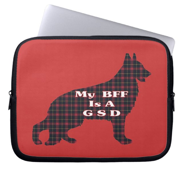 GERMAN SHEPHERD BFF LAPTOP SLEEVE (Front)