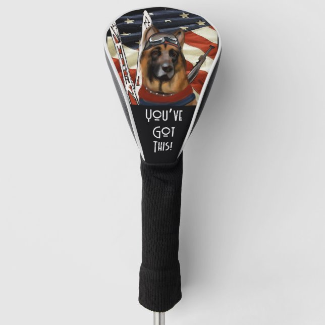 GERMAN SHEPHERD BIATHLON  GOLF HEAD COVER (Front)