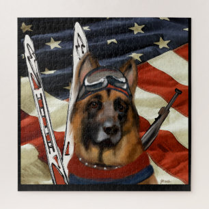 GERMAN SHEPHERD BIATHLON JIGSAW PUZZLE