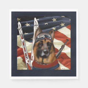 GERMAN SHEPHERD BIATHLON NAPKINS