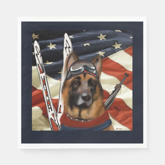 GERMAN SHEPHERD BIATHLON  NAPKINS (Front)