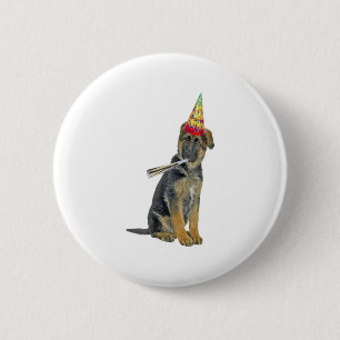 German Shepherd Birthday  Button